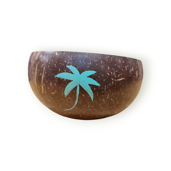 Handcrafted and Handpainted Coconut Bowl - Picture 5 of 6